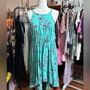 Torrid Teal Floral Maxi Dress